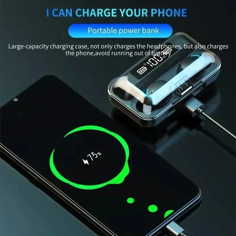 Active Noise Cancelling LED Wireless Earbuds